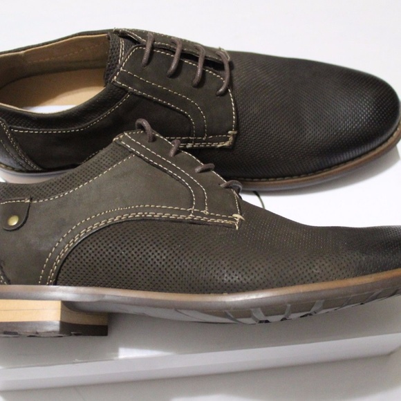 STEVE MADDEN P-DIVERT BROWN PERFORATED DERBY SHOES main image 4